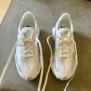 New Balance White and Gray Sneakers